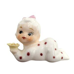 VTG Napcoware Porcelain Figure November Flower Crawling Baby Girl of the Month